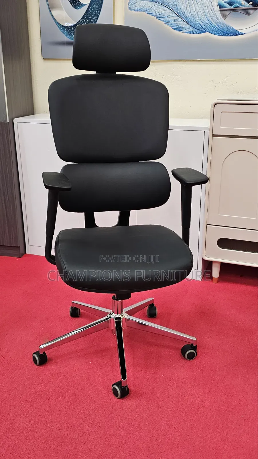 Smooth Leather Orthopedic Office Chair