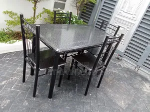 4 Seater Black Dining Table