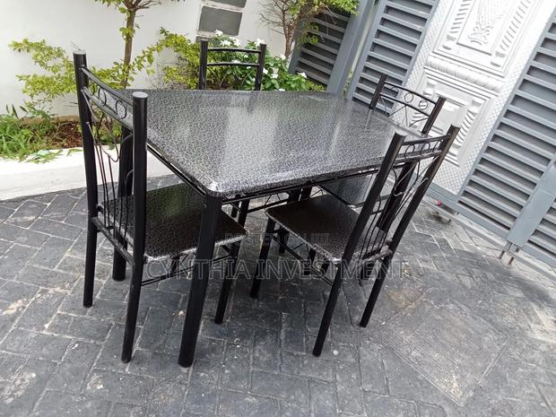 4 Seater Black Dining Table