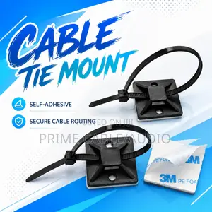 25×25mm Self-Adhesive Cable Tie Mounts – Wire Management Base