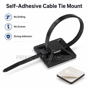 25×25mm Self-Adhesive Cable Tie Mounts – Wire Management Base