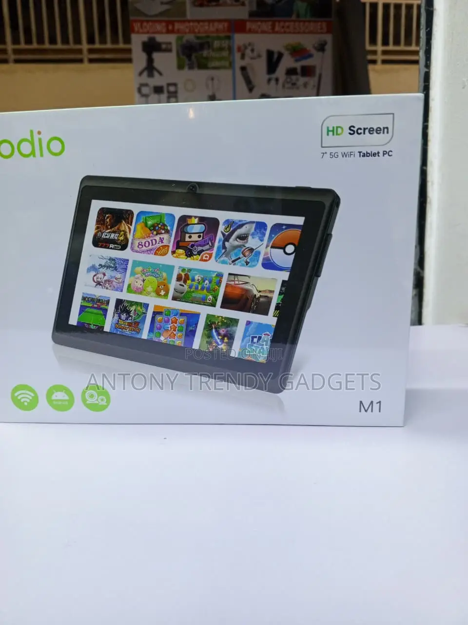Modio M1 7" Kids Android Tablet 4GB RAM 128GB Storage 5G WiFi