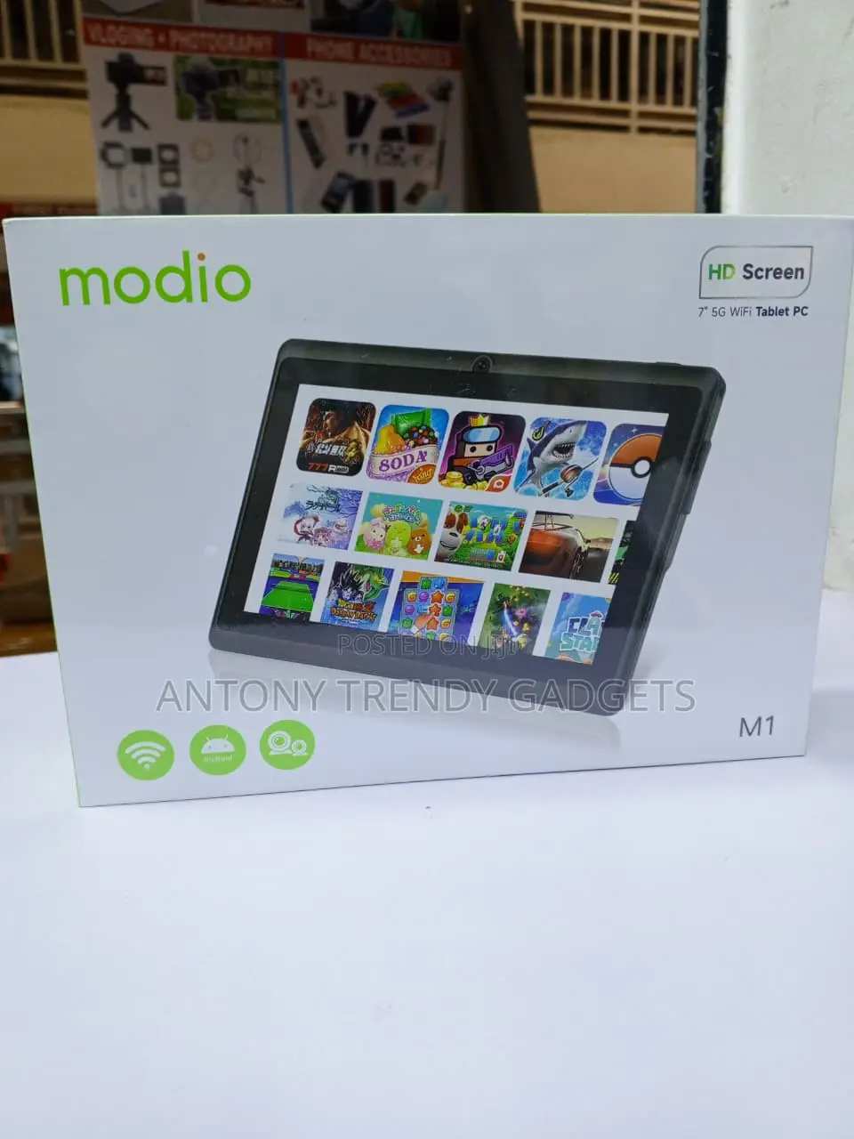Modio M1 7" Kids Android Tablet 4GB RAM 128GB Storage 5G WiFi