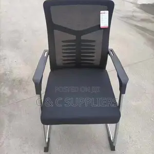 Ergonomic Chrome Base Visitors Chair.