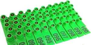 Slim Laser Numbered Branding Tags for Goats