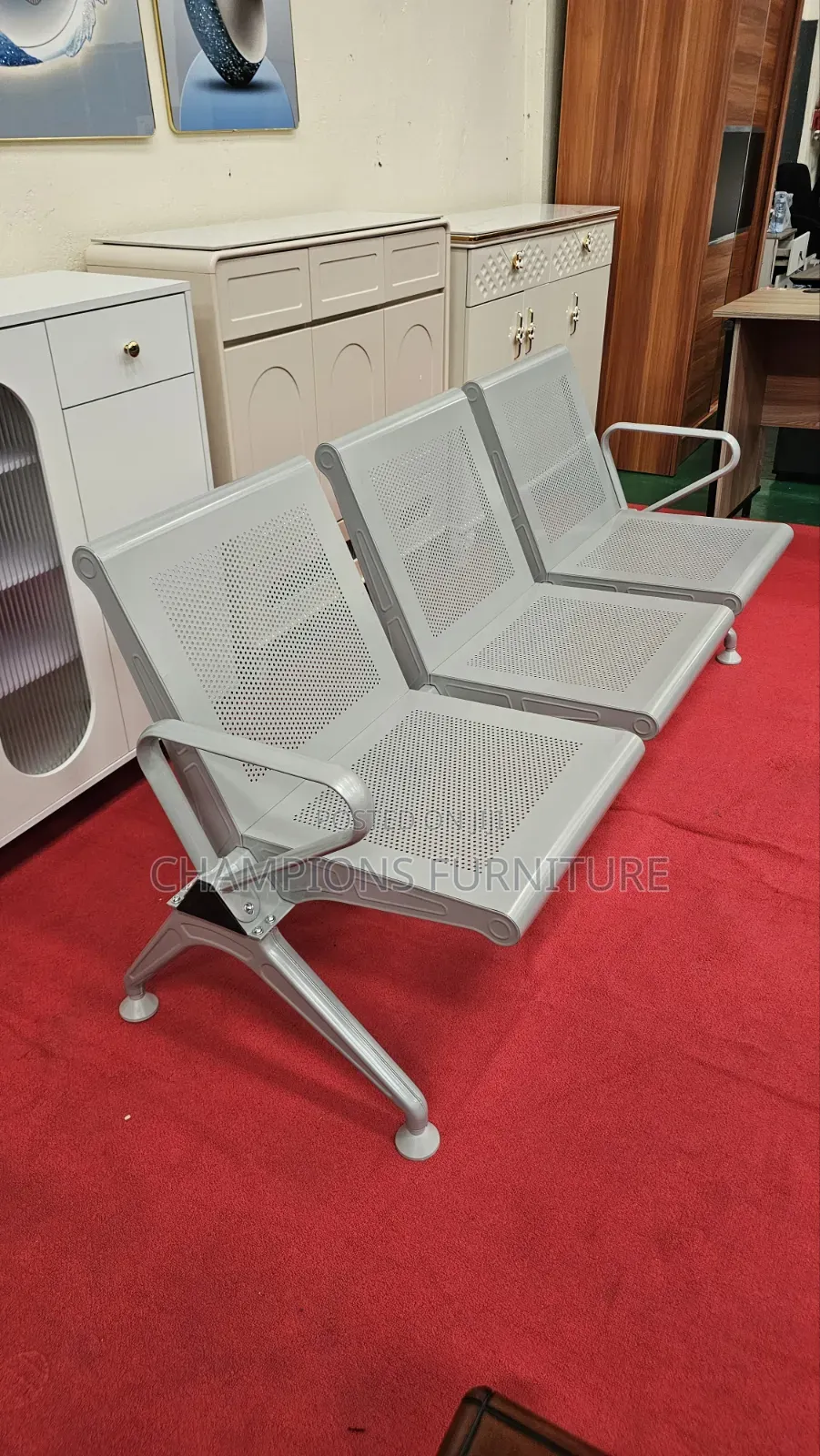 Horizon 3-Seater Heavyduty Silver Gang Bench