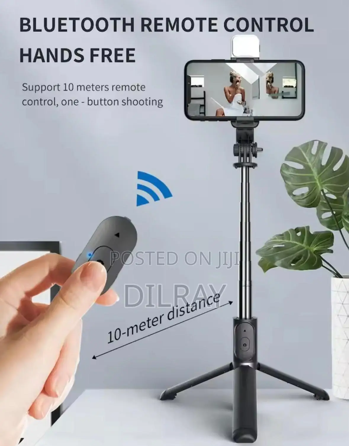 Q02s Fill Light Selfie / Vlog Stick With Stand