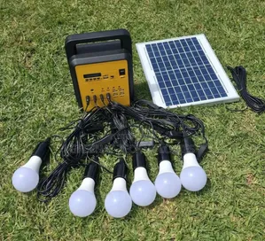 Portable Solar Lighting Kit 6 LED Bulbs Power Station Solar System