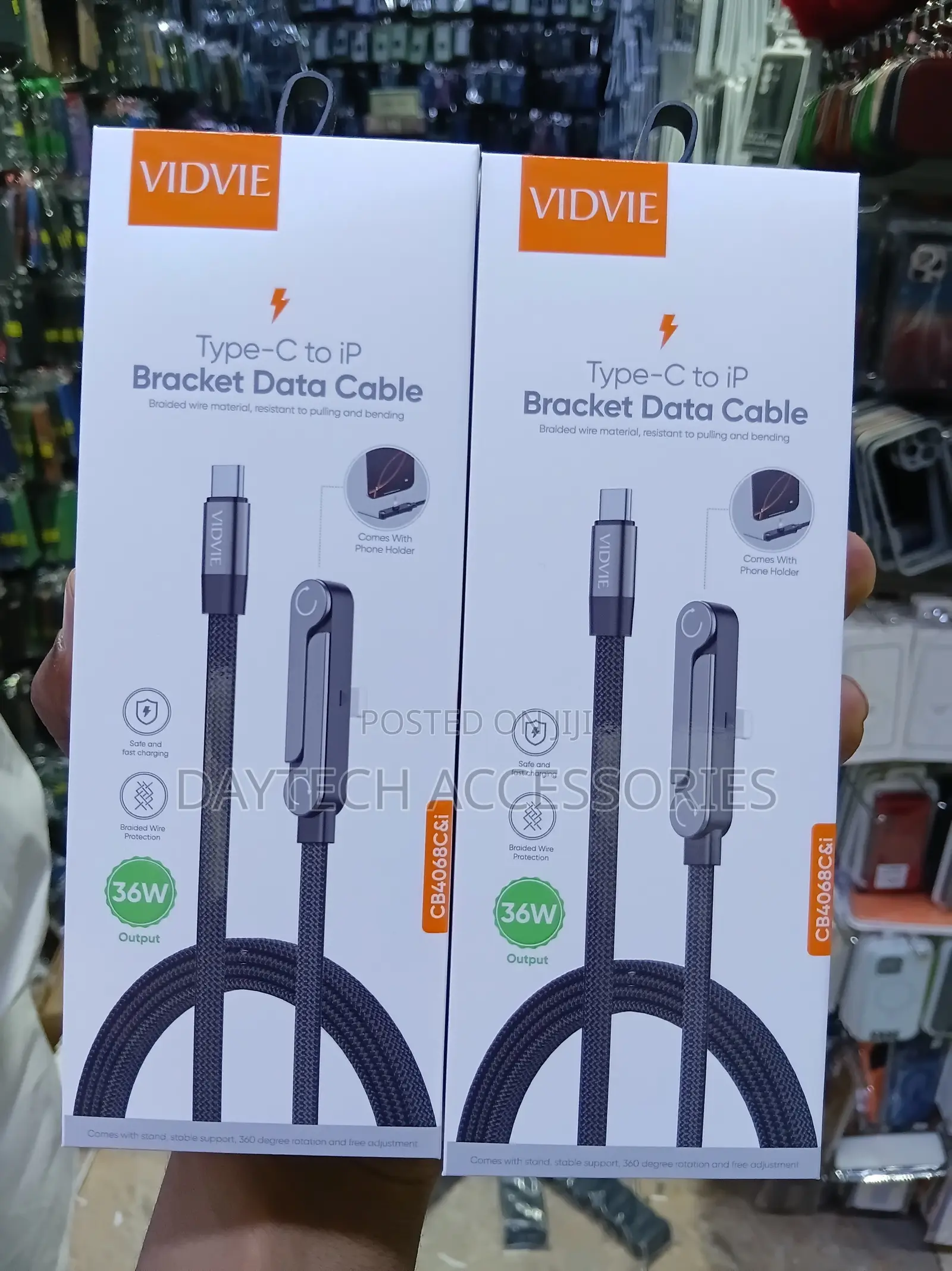 Vidvie Type-C to Lightning (iP) Bracket Data Cable (Model CB4068C&i)