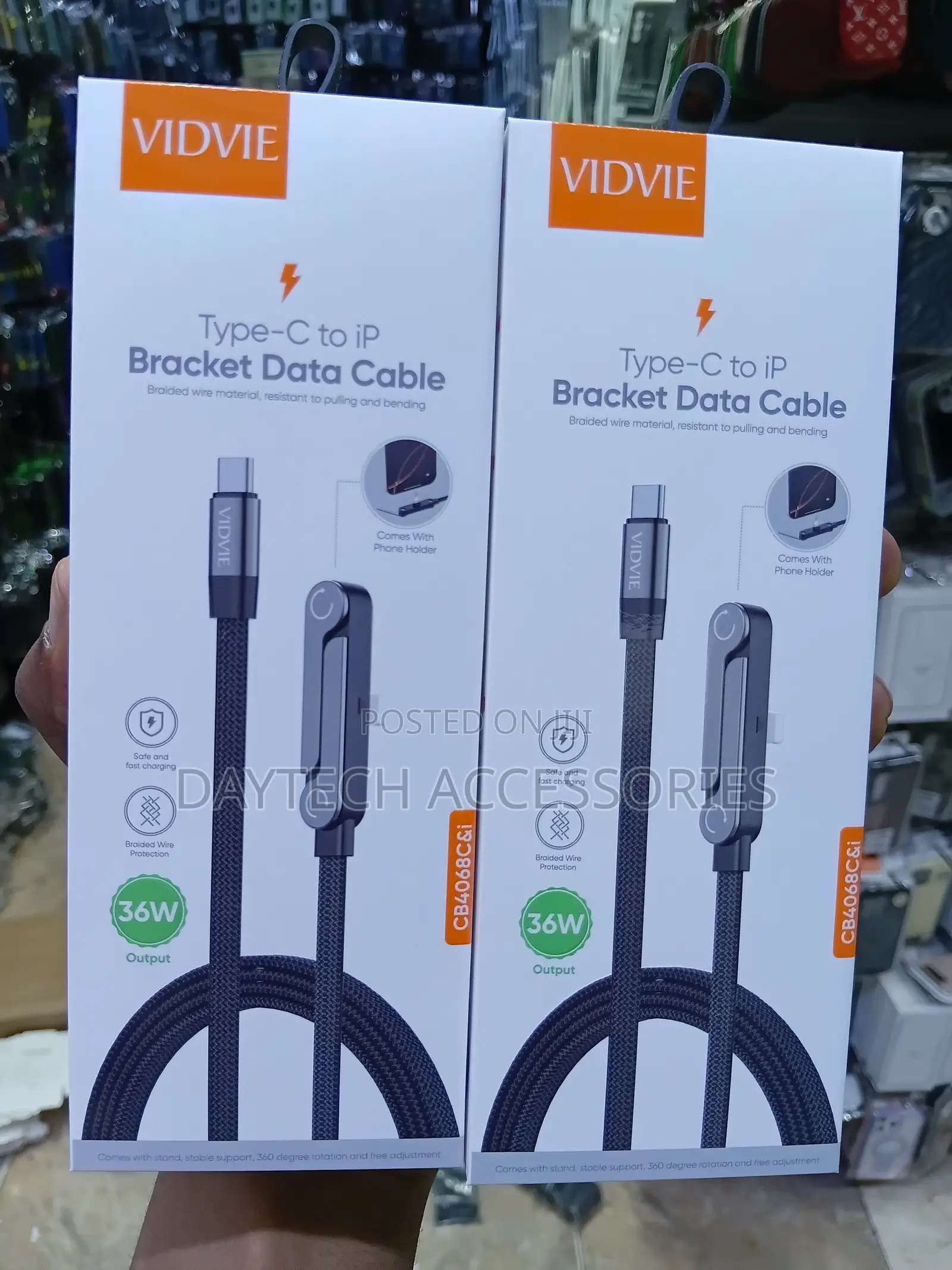Vidvie Type-C to Lightning (iP) Bracket Data Cable (Model CB4068C&i)