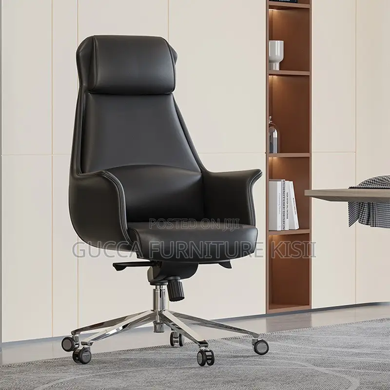 Office Chair; High Back Leather Executive Office Chair