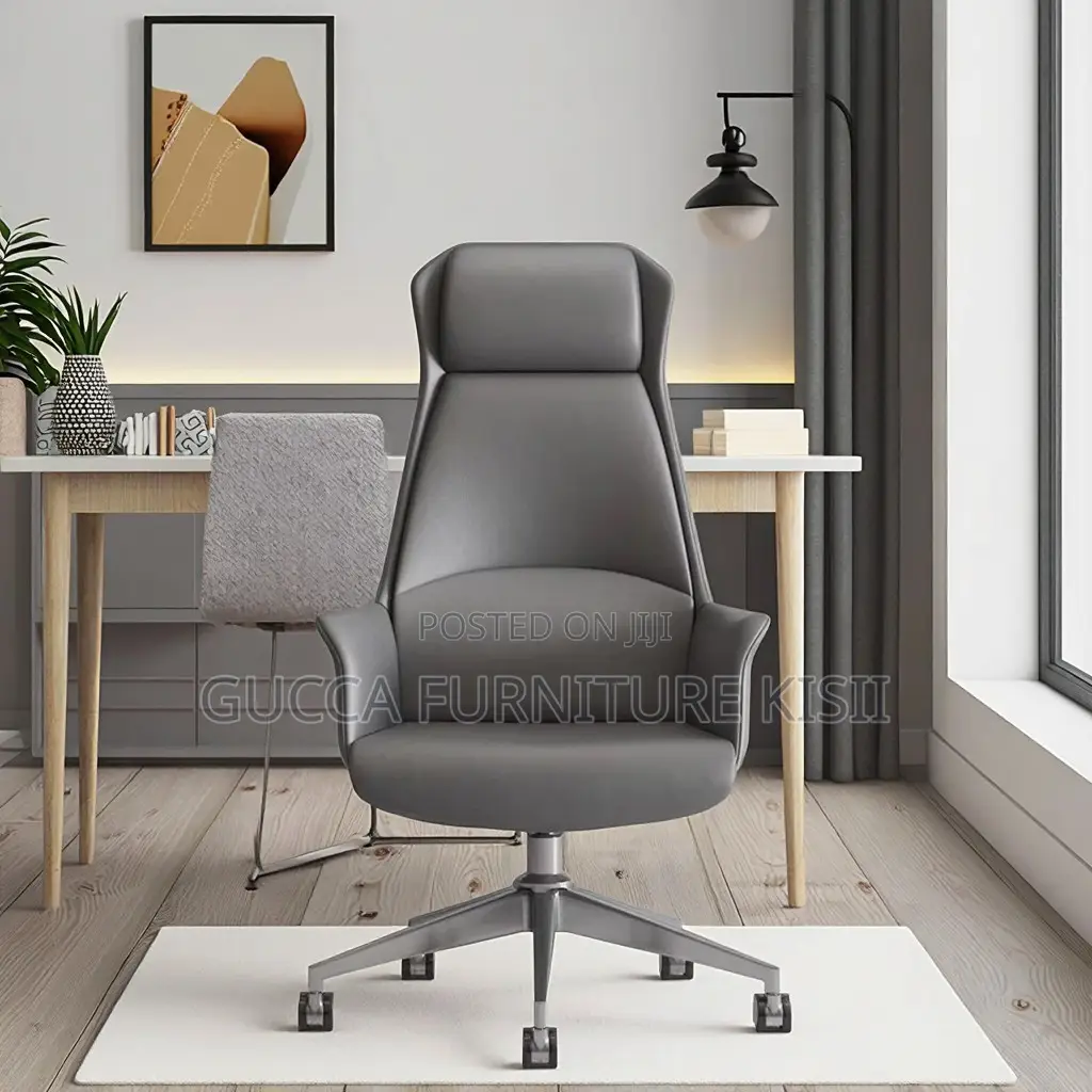 Office Chair; High Back Leather Executive Office Chair