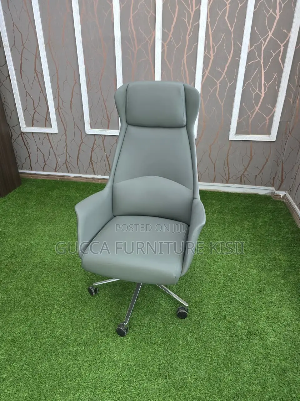 Office Chair; High Back Leather Executive Office Chair
