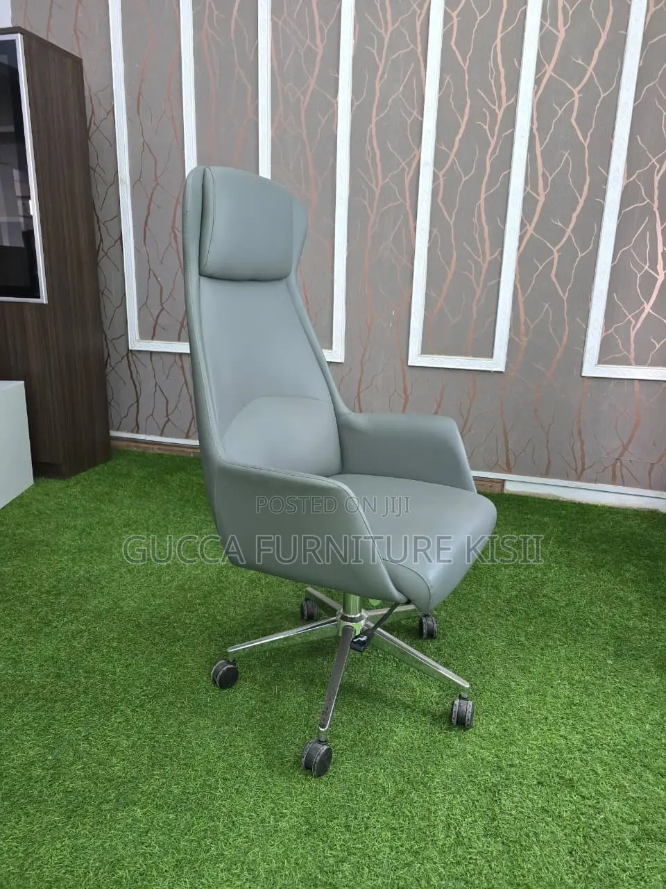 Office Chair; High Back Leather Executive Office Chair