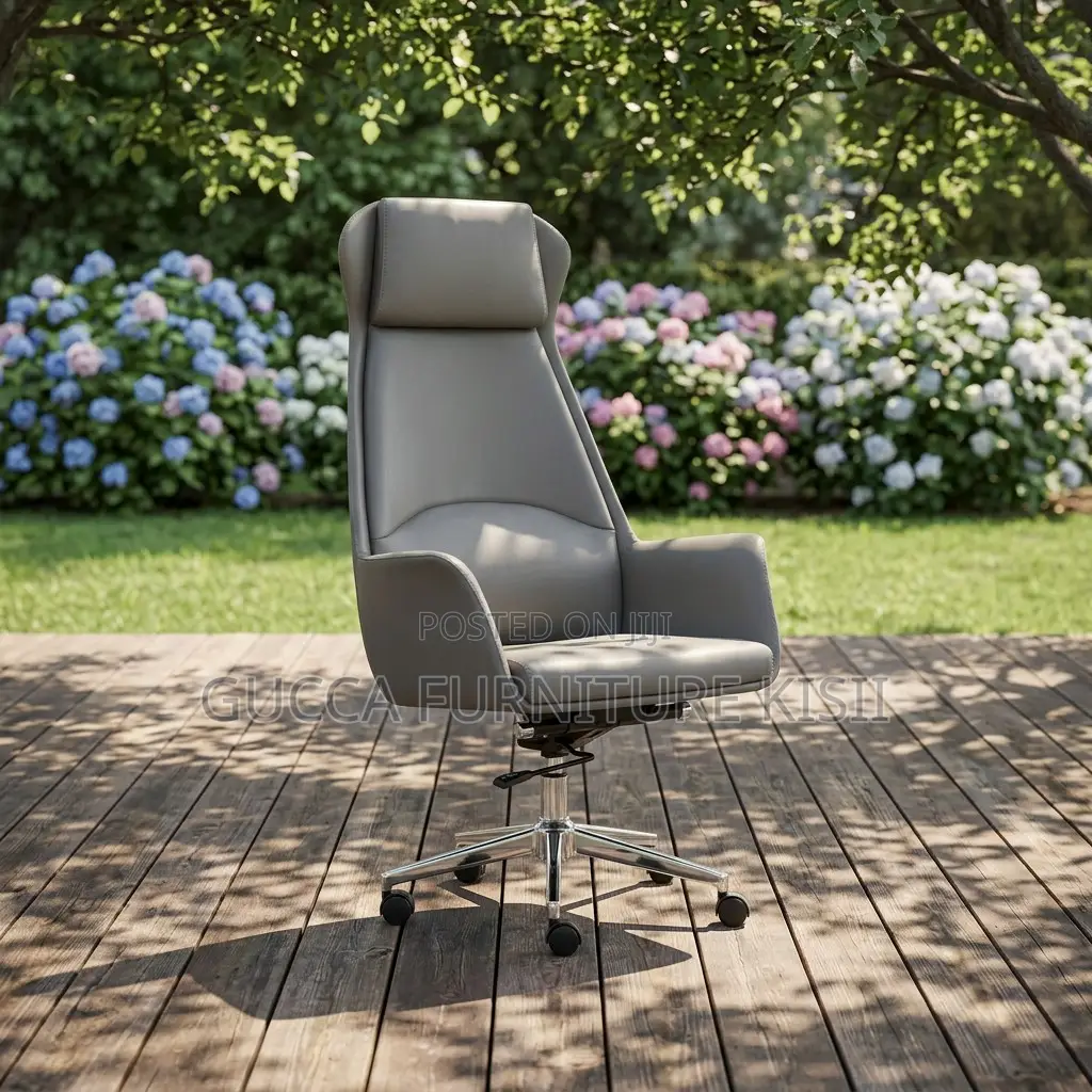 Office Chair; High Back Leather Executive Office Chair