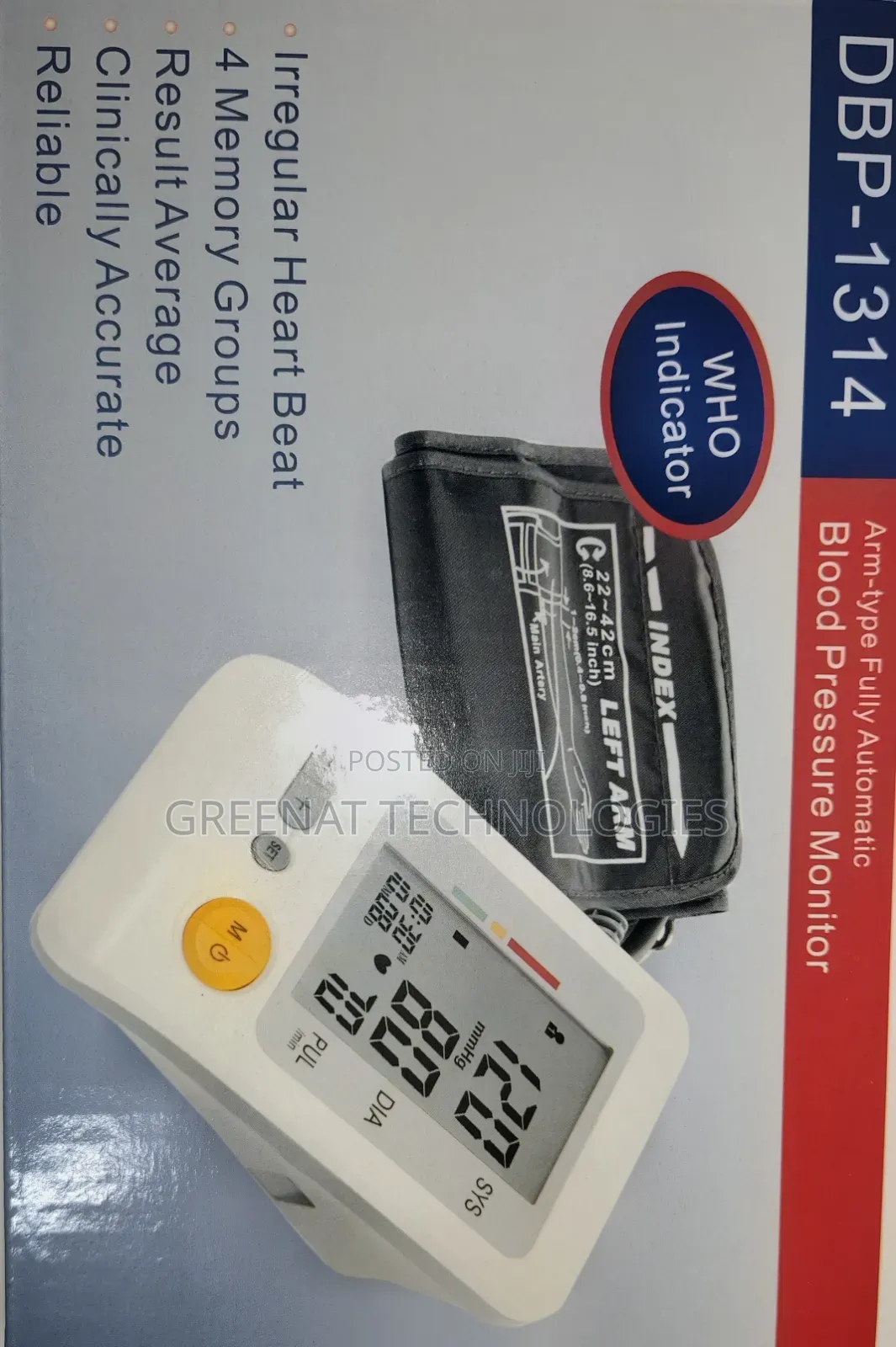 DBP-1314 Arm-Type Fully Automatic Blood Pressure Monitor BP Machine
