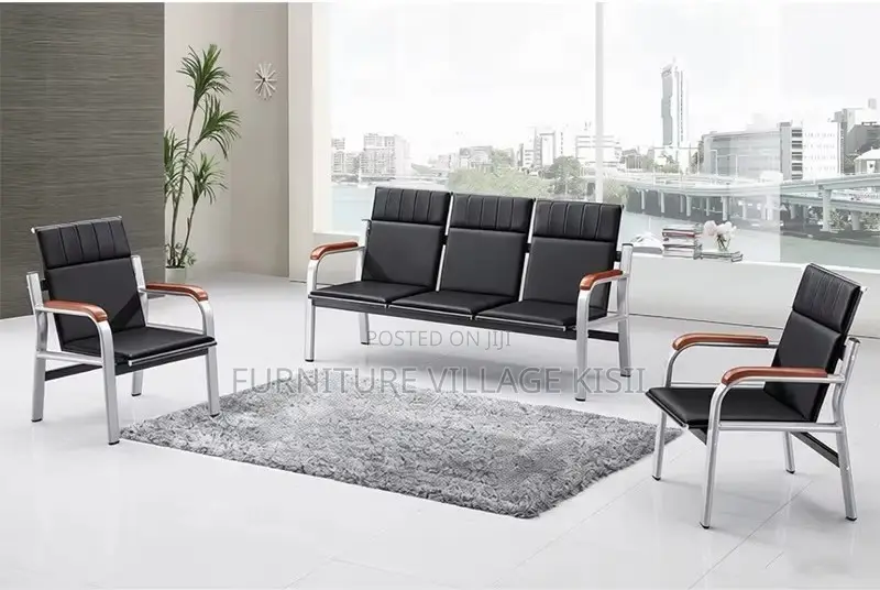 Office Sofa; 5-Seater Executive Leather Sofa Set
