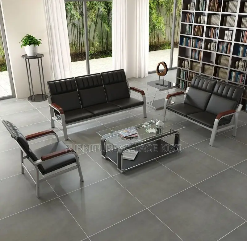 Office Sofa; 5-Seater Executive Leather Sofa Set
