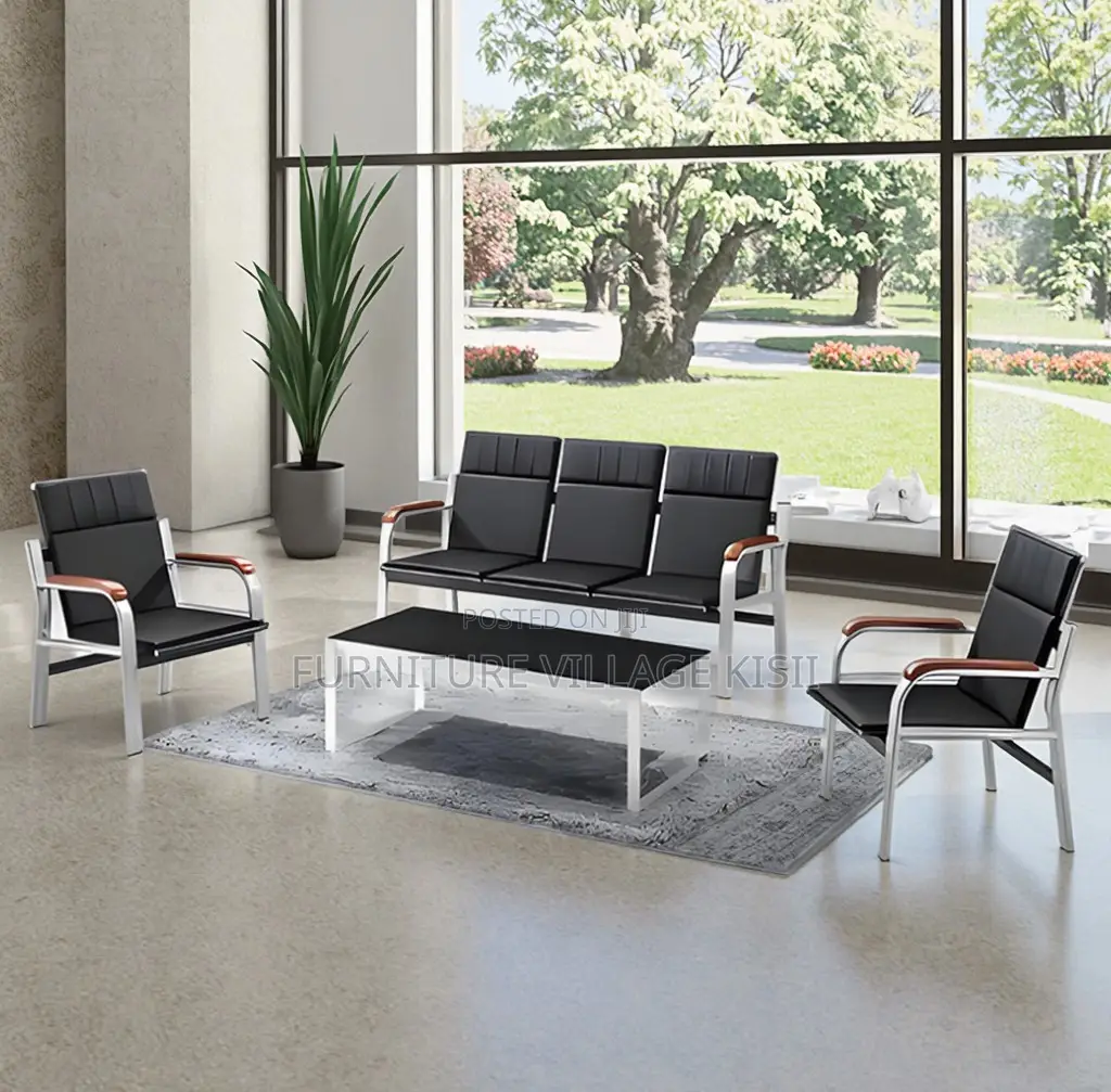 Office Sofa; 5-Seater Executive Leather Sofa Set