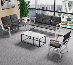 Office Sofa; 5-Seater Executive Leather Sofa Set