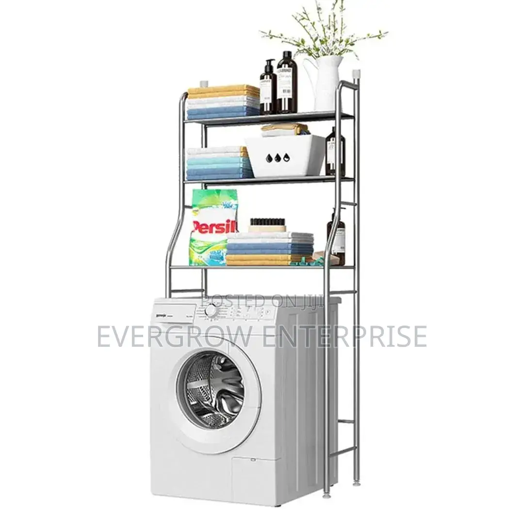 White Washing Machine Rack
