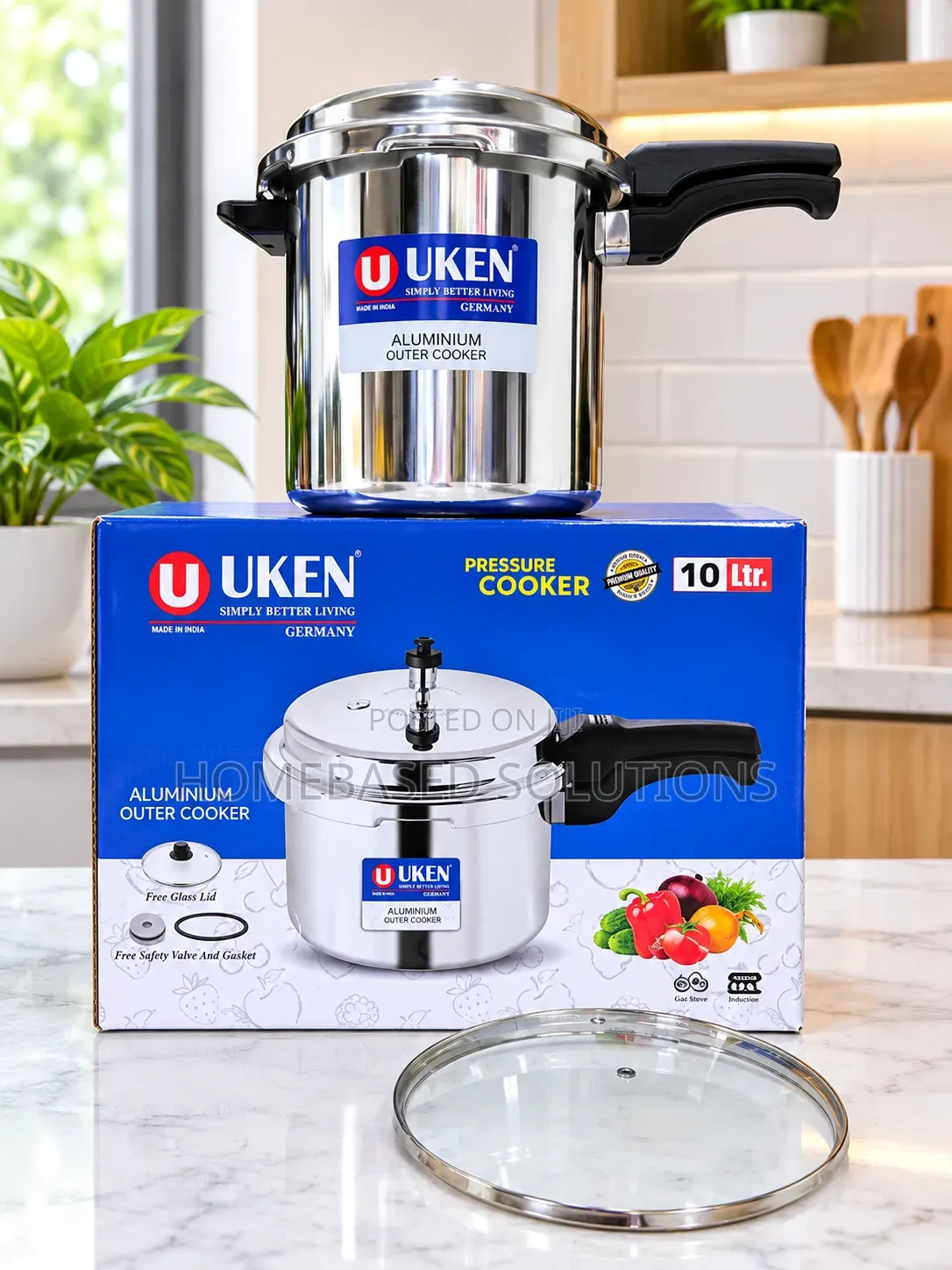 *Uken 7.5litres* Aluminium Pressure Cooker With Extra Gasket