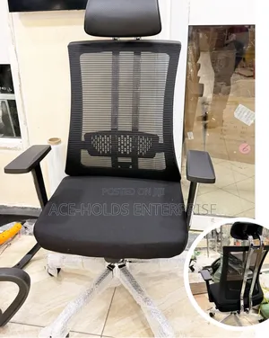 Managerial High-Back Orthopedic Mesh Office Chair – Comfort & Style