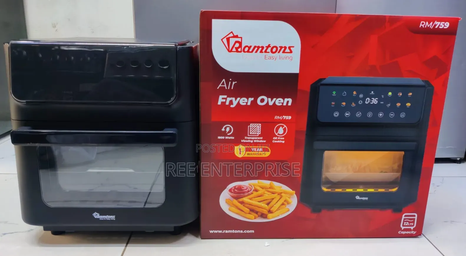 *Ramtons Air Fryer and Oven 12L RM759