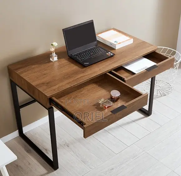 Office Desk : Study Desk With 2 Storage Compartments