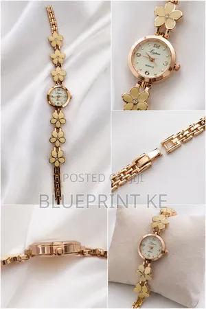 Elegant Rose Gold Floral Women’s Quartz Bracelet Watch 🌸⌚