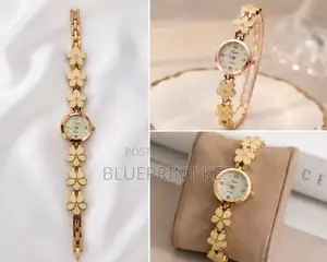 Elegant Rose Gold Floral Women’s Quartz Bracelet Watch 🌸⌚