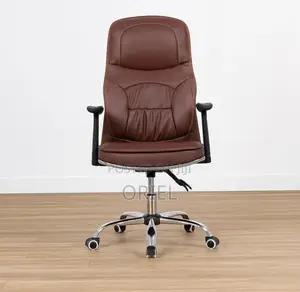 Office Chair: Modern Brown Leather Chair
