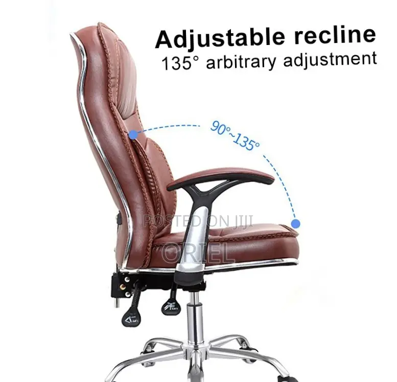 Office Chair: Modern Brown Leather Chair