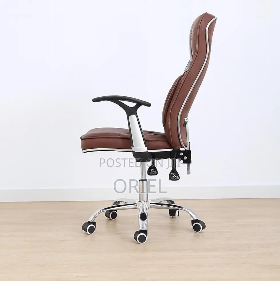 Office Chair: Modern Brown Leather Chair