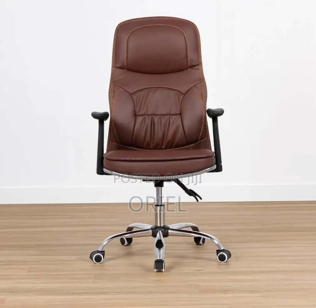 Office Chair: Modern Brown Leather Chair