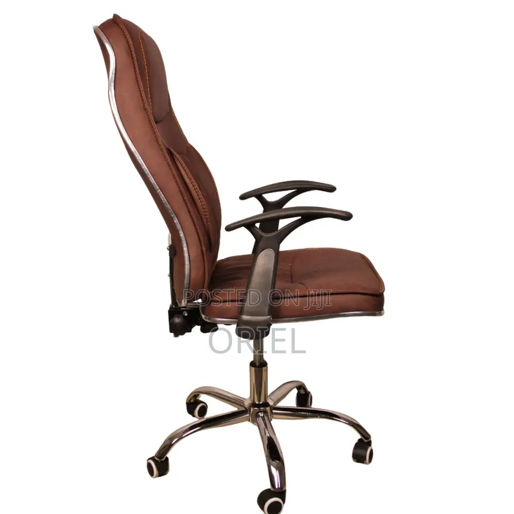 Office Chair: Modern Brown Leather Chair