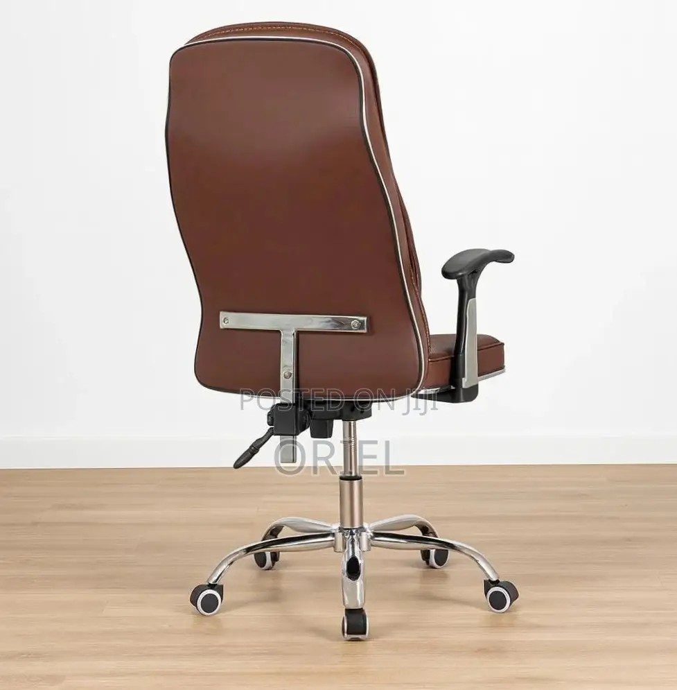 Office Chair: Modern Brown Leather Chair