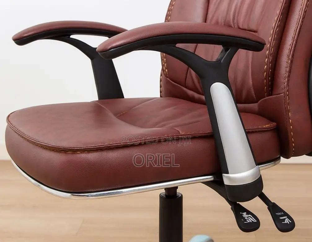 Office Chair: Modern Brown Leather Chair