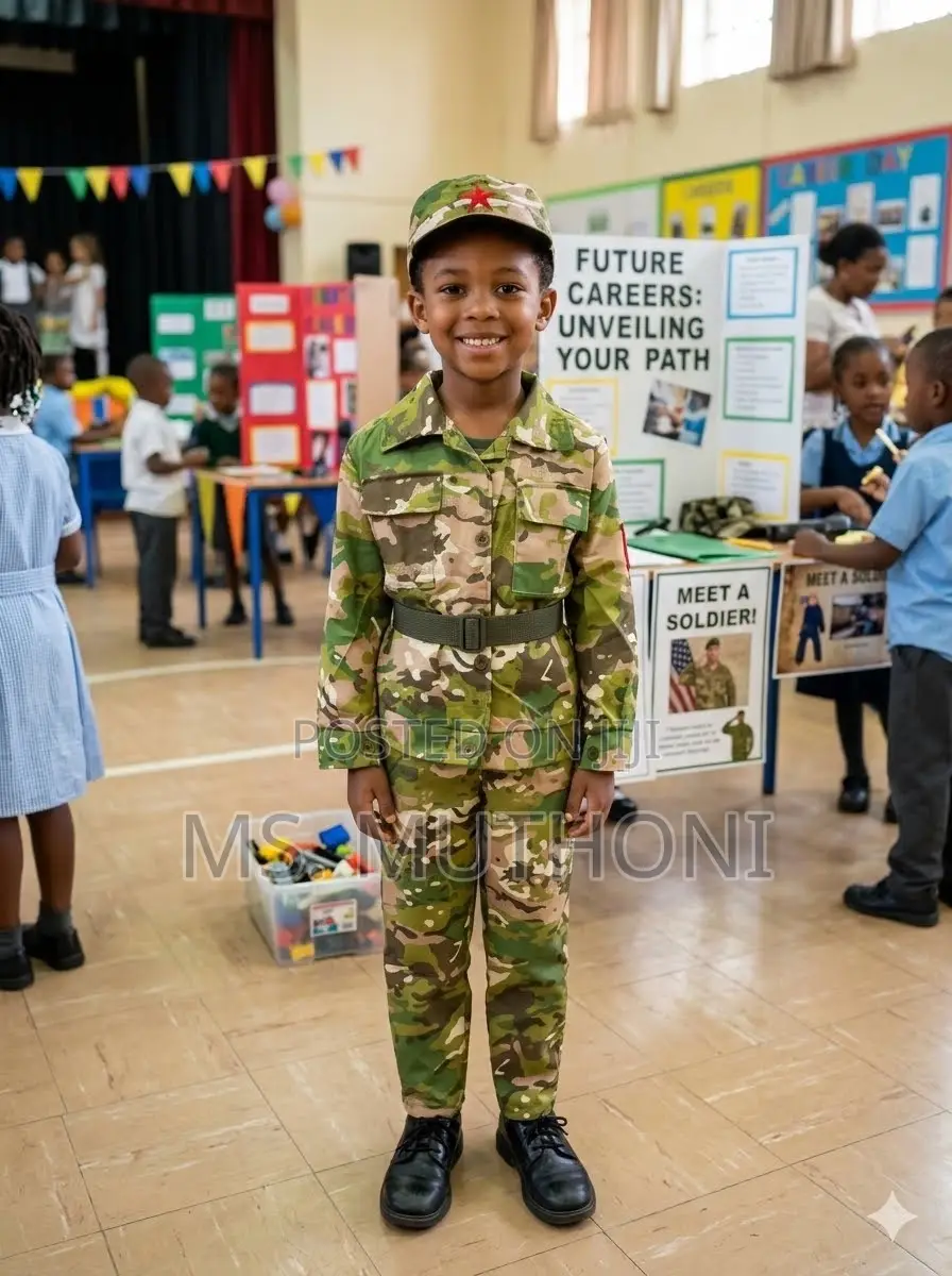 (4-12 Yrs)Career Day All-Inclusive Kids Jungle Field Soldier Costume