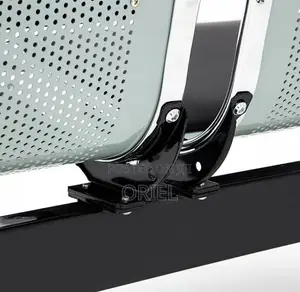 Ce Bench : 3-Seater Padded Black Leather Waiting Bench