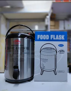 Silver -Black Food Flask /Tea Urn