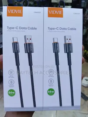 VIDVIE CB4033T Type-C Data Cable & Fast Charging Cable - Black