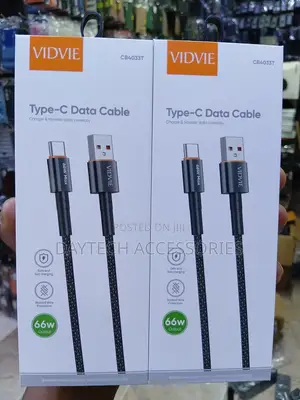 VIDVIE CB4033T Type-C Data Cable & Fast Charging Cable - Black
