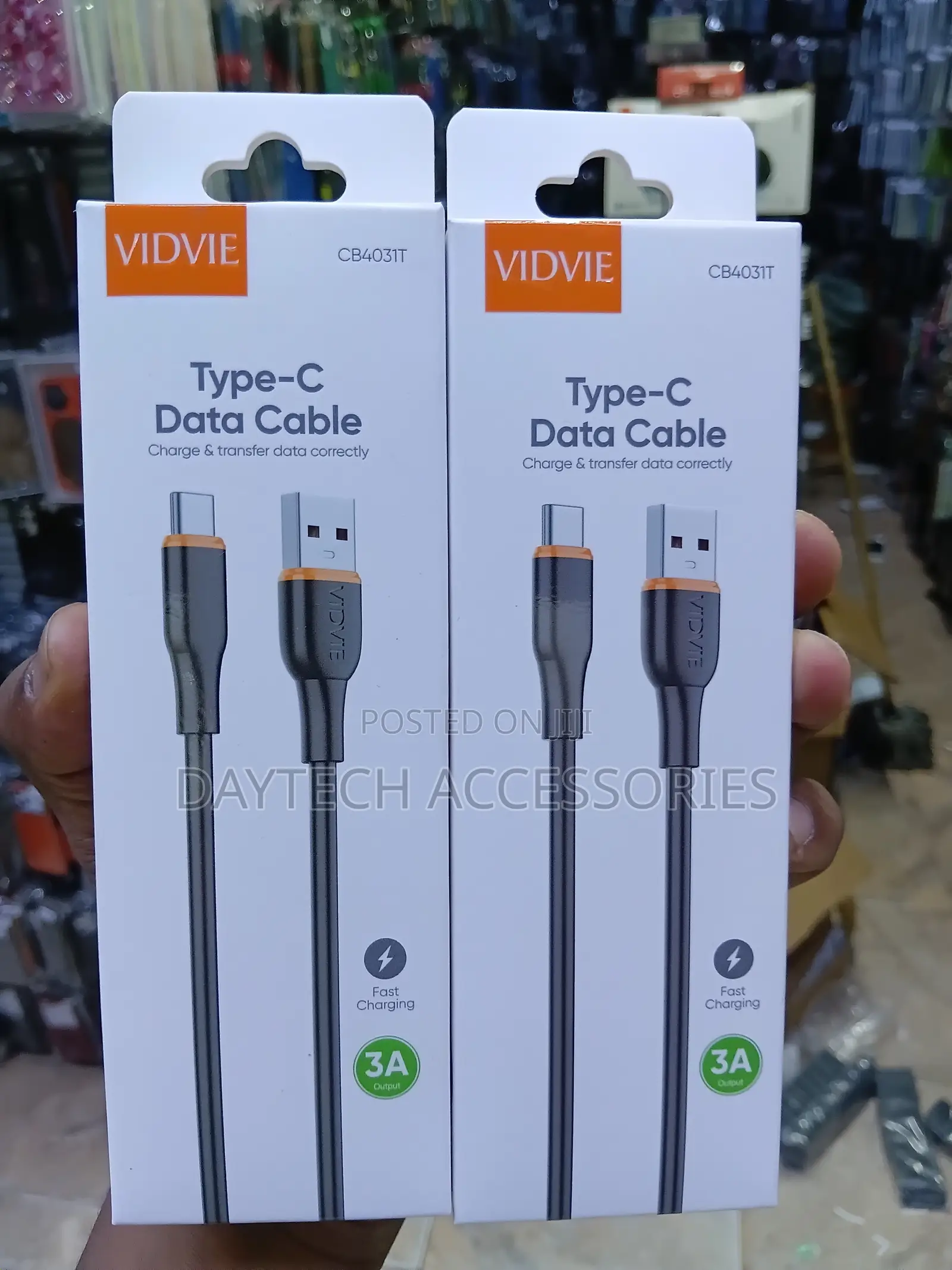 VIDVIE CB4031T Type-C Data Cable & Fast Charging Up to 3A.