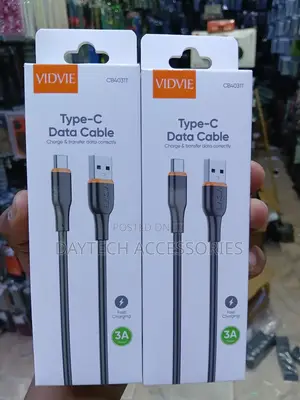 VIDVIE CB4031T Type-C Data Cable & Fast Charging Up to 3A.