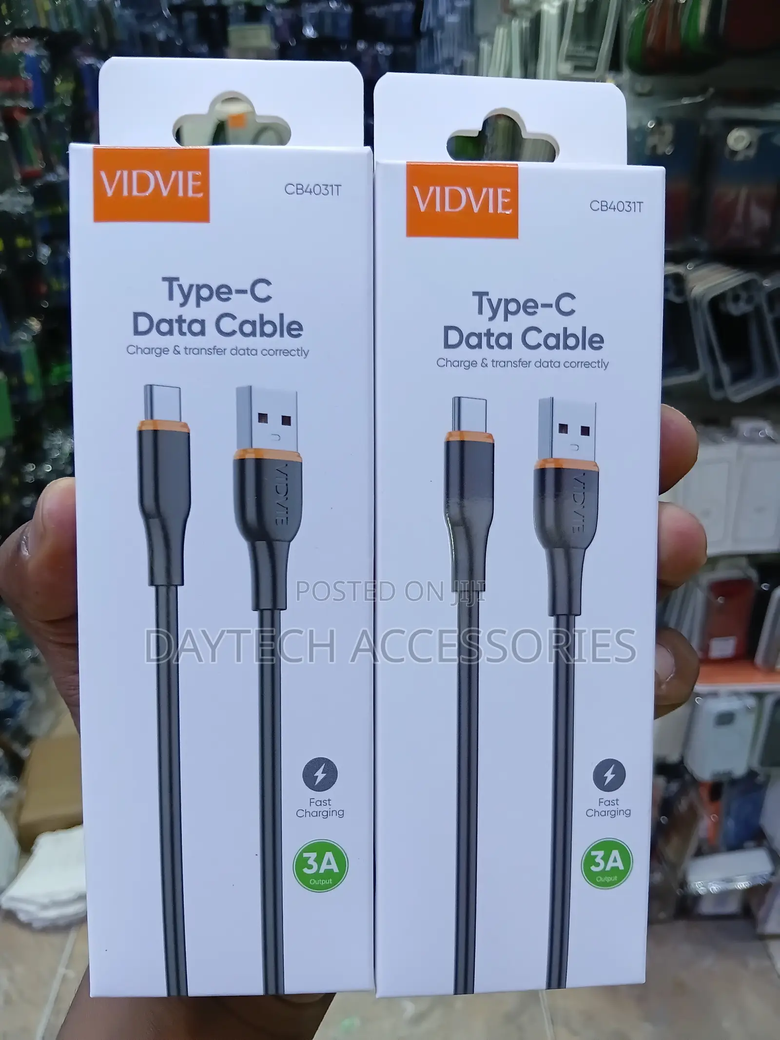 VIDVIE CB4031T Type-C Data Cable & Fast Charging Up to 3A.