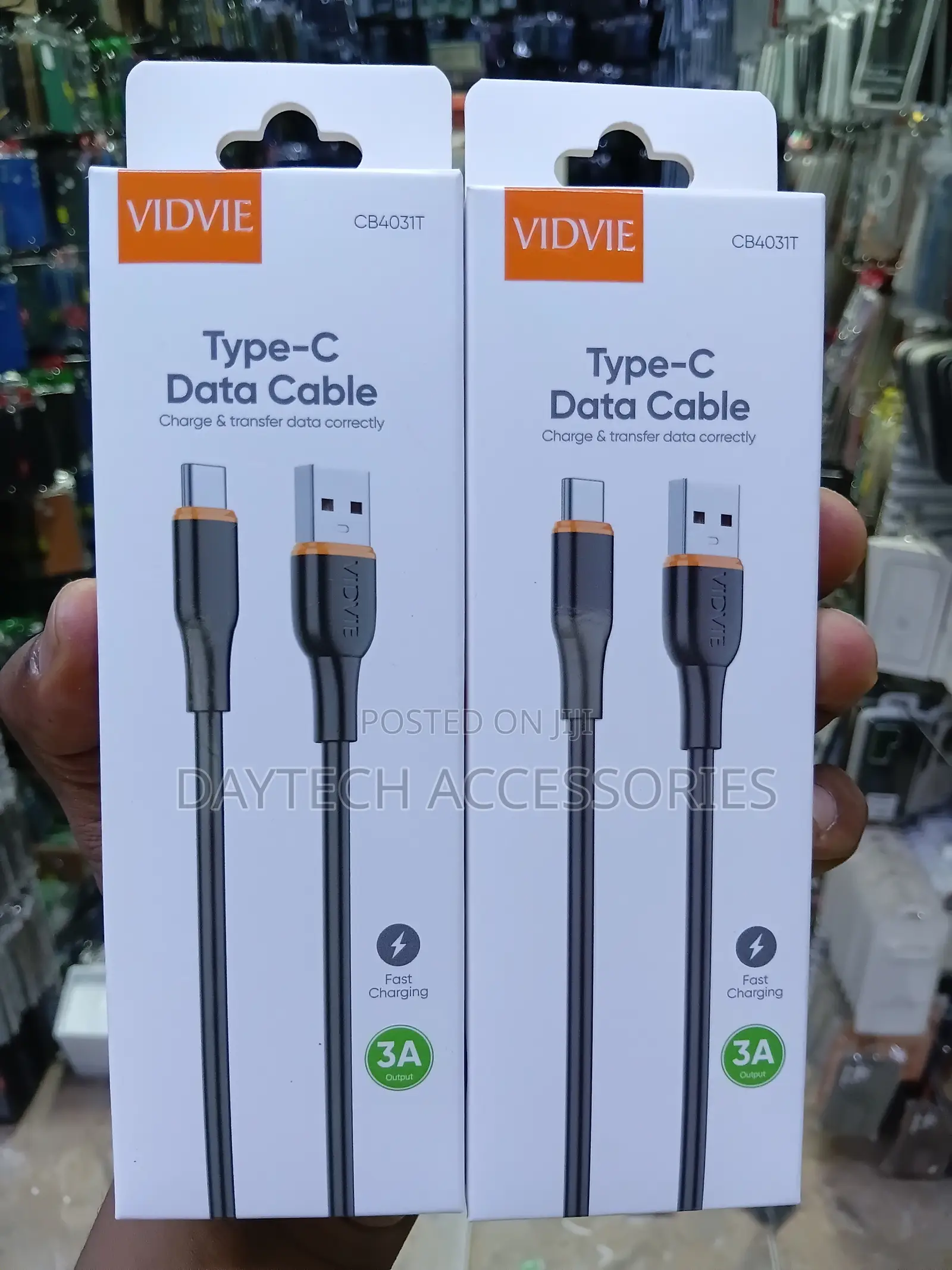 VIDVIE CB4031T Type-C Data Cable & Fast Charging Up to 3A.