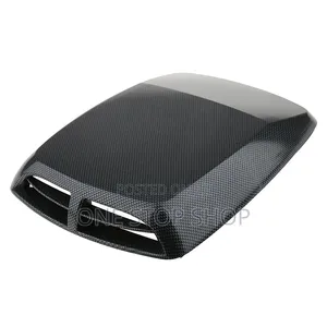 Carbon Fiber Decorative Car Hood Scoop  Airflow Intake Vent Cover