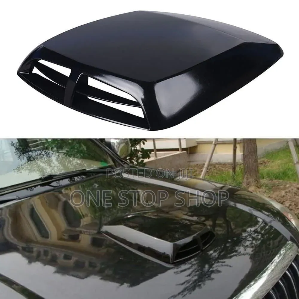 Carbon Fiber Decorative Car Hood Scoop  Airflow Intake Vent Cover
