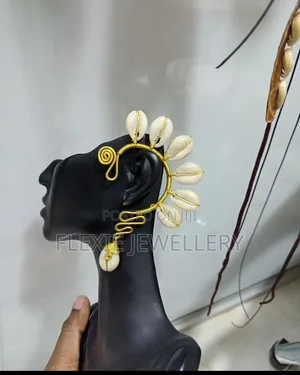 African Cowrie Shell Ear Cuff